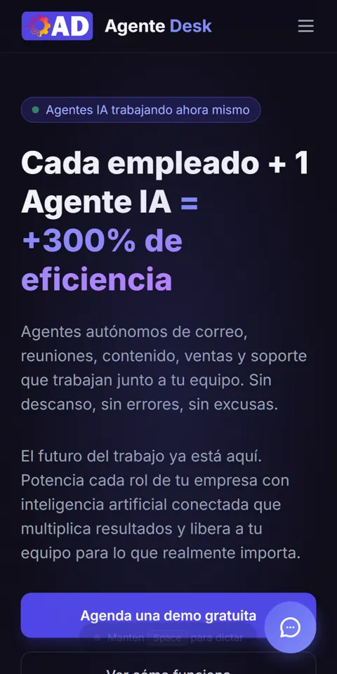 AgenteDesk en el celular